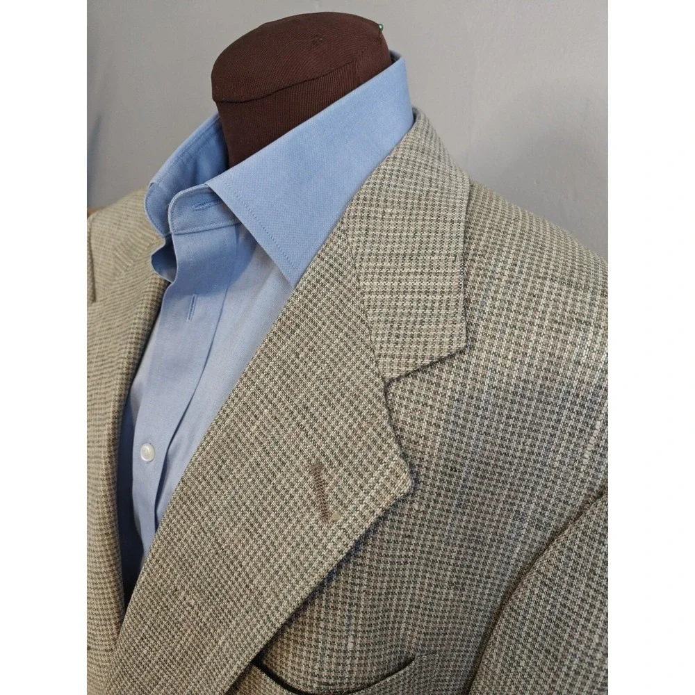Vtg Kuppenheimer Mens Sport Coat 45L Multicolor Speckle Wool Blazer Made in USA
